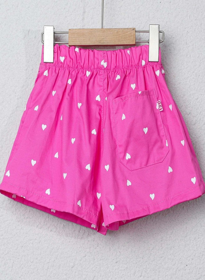 Toddler Girls Heart Print Shorts - Image 2