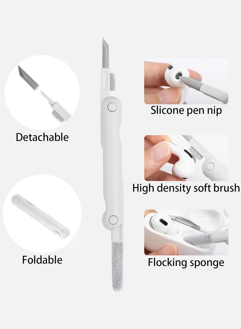 CATANES 3 in 1 Foldable Cleaning Kit , Silicone Nib , Soft Brush , Flocking Sponge Cleaning Kit , Electronic Cleaner for Audio Device/Laptop/Phone/Computer/Screen - Image 5