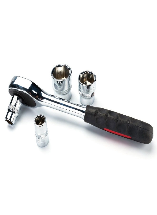 MAXPOWER 11-Piece 3/8" Ratcheting Socket Wrench Set Quick Release Reversible Ratchet Handle and Swappable Spanners Sockets with Hanging Rack - Image 5