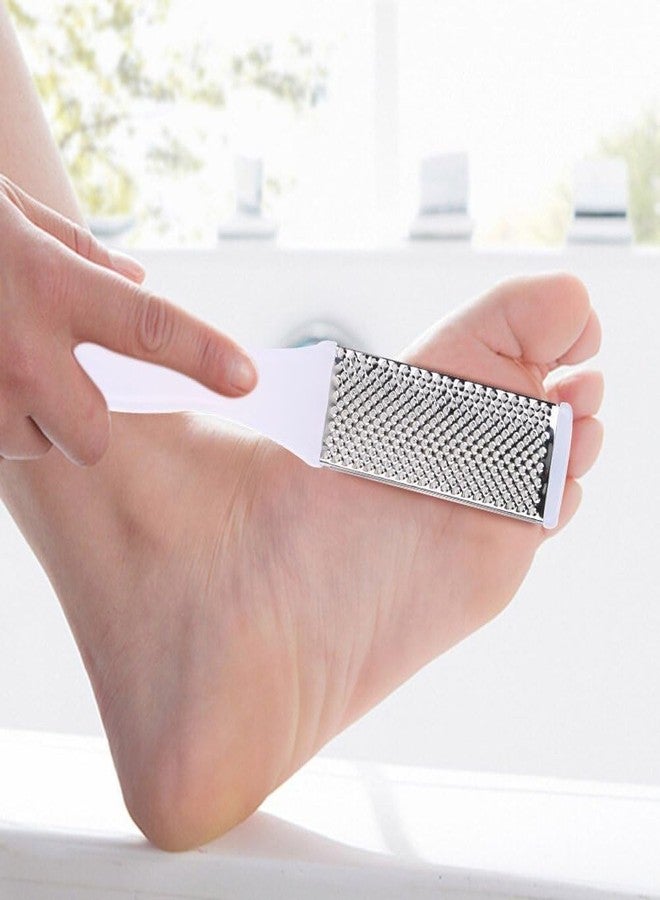 AISHU Stainless Steel Dual Sided Pedicure Foot File Foot Scraper 2pcs (Random Color) - Image 3