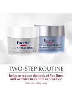 Eucerin Q10 Anti Wrinkle Face Cream Bundle, Day Cream and Night Cream For Face, 1.7 Ounce (Pack of 2)  - Image 2