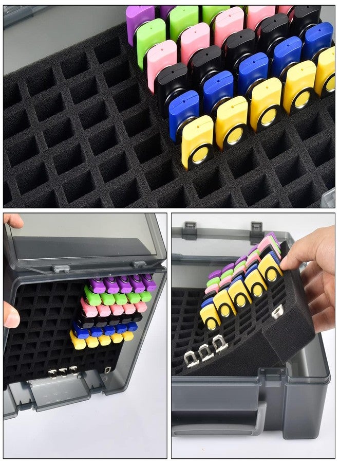 FULLCASE Flash Drive Case USB Memory Stick SD Card Storage Organizer- Holds 104pcs Thumb Drive Electronic Accessories Holder for Sandisk/for Samsung/for Inland/for PNY/for Netac (Gray) - Image 4