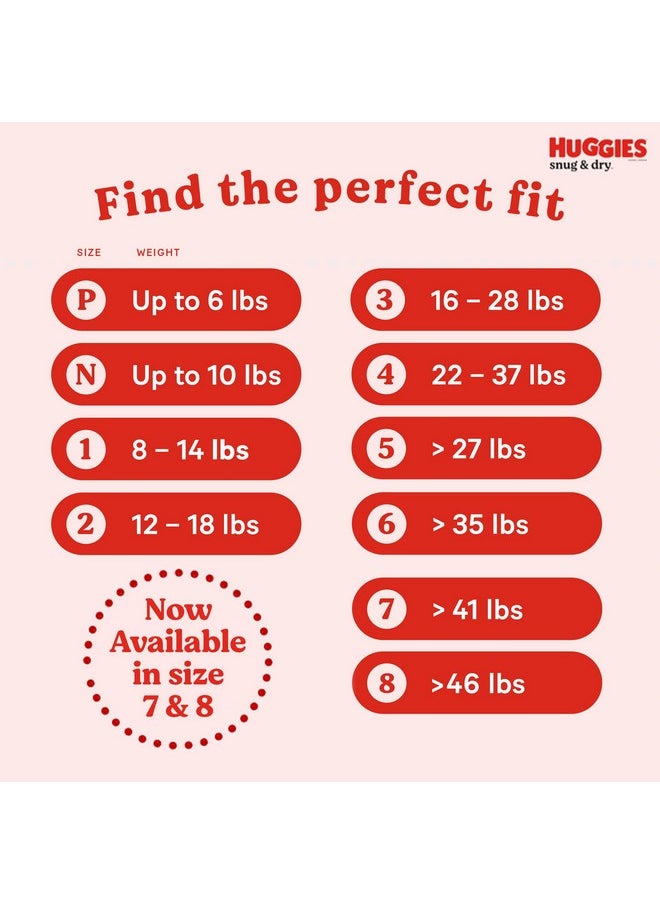 Huggies Huggies Size 2 Diapers, Snug & Dry Baby Diapers, Size 2 (12-18 lbs), 34 Count, Packaging May Vary  - Image 2