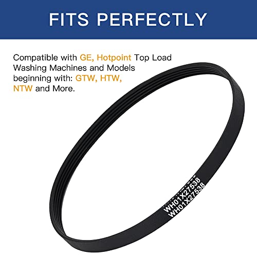 Reyhoar WH01X27538 Washer Drive Belt, Fit for GE, Hotpoint Clothes Washing Machine, Replaces AP6328256, 4587903, PS12299369 - Image 2