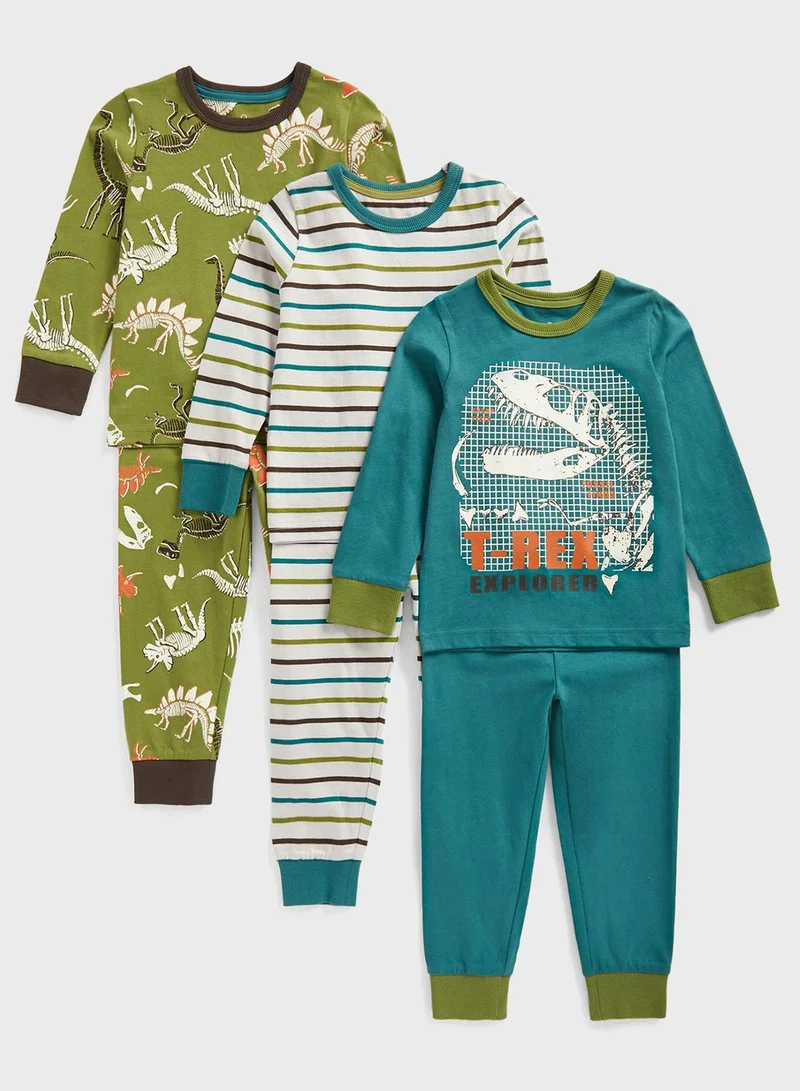 mothercare Kids 3 Pack Assorted Sweatshirt & Sweatpants Set