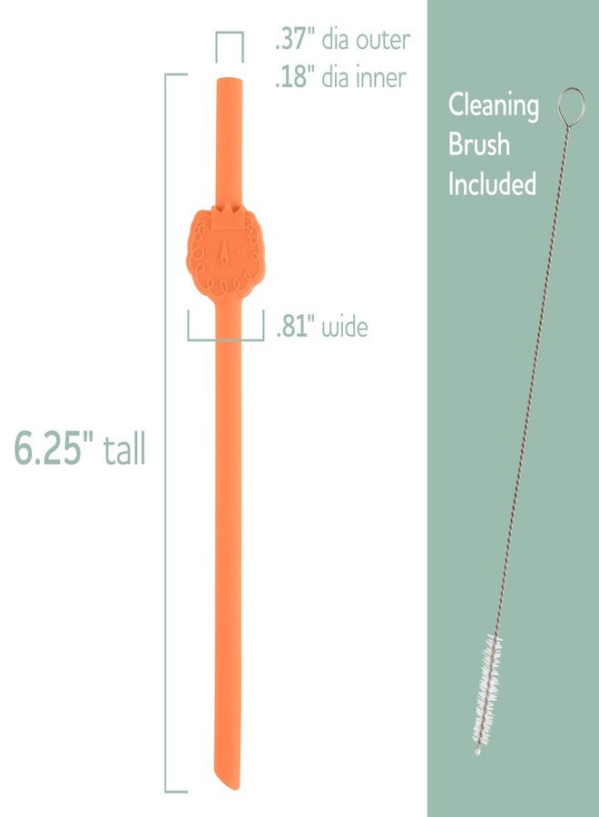 Chicco Reusable Silicone Drinking Straws | Eco-Friendly | Soft Food-Grade Silicone Construction | BPA-Free | 6-Pack with Included Cleaning Brush | Variety Pack - Image 3