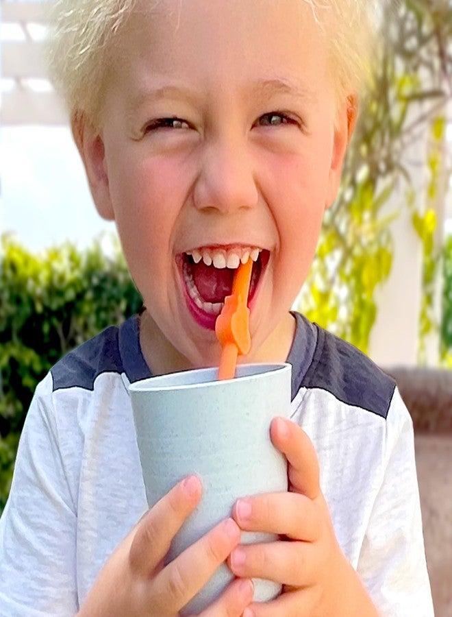 Chicco Reusable Silicone Drinking Straws | Eco-Friendly | Soft Food-Grade Silicone Construction | BPA-Free | 6-Pack with Included Cleaning Brush | Variety Pack - Image 2