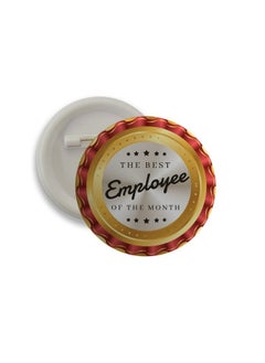 D2c D2C The Best Employee of The Month Round Pin Button Badge for Office Small Business Entrepreneur Boys Girls Men & Women batches for Bags, Backpack, Size-58mm Multicolor Pack of 5  - Image 1