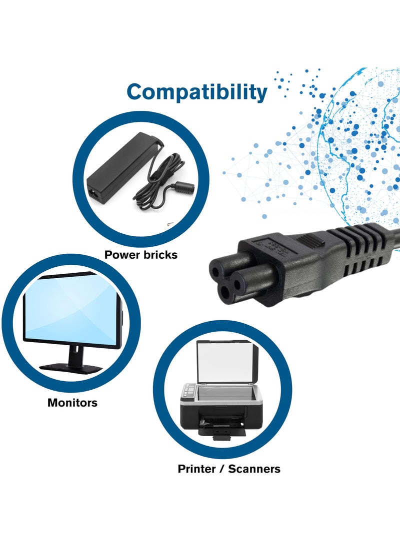 erorex 0.5m UK Laptop Power Cord (BS 1363 to IEC 60320 C5) Black - Image 3