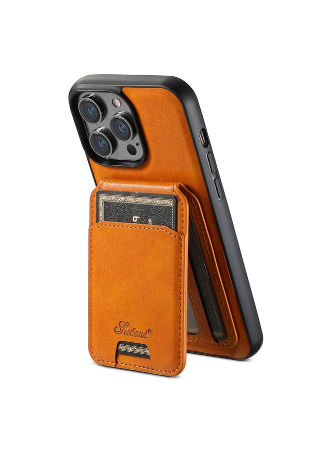 Suteni Case For iPhone 12 Pro Max H15 MagSafe Oil Eax Leather Detachable Wallet Back Phone Case - Image 3