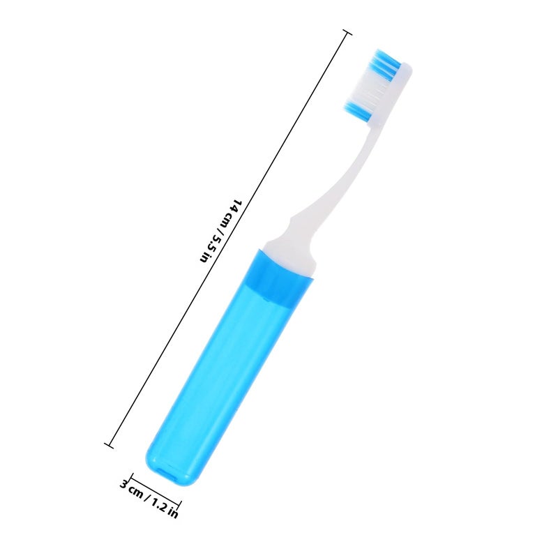 Folding Portable Toothbrush Set With Cover Soft Bristles For Travel Camping Daily Oral Care - Image 3