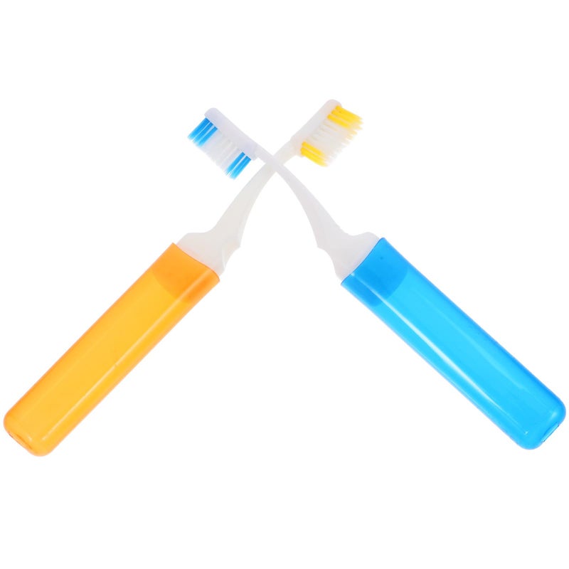 Folding Portable Toothbrush Set With Cover Soft Bristles For Travel Camping Daily Oral Care - Image 2