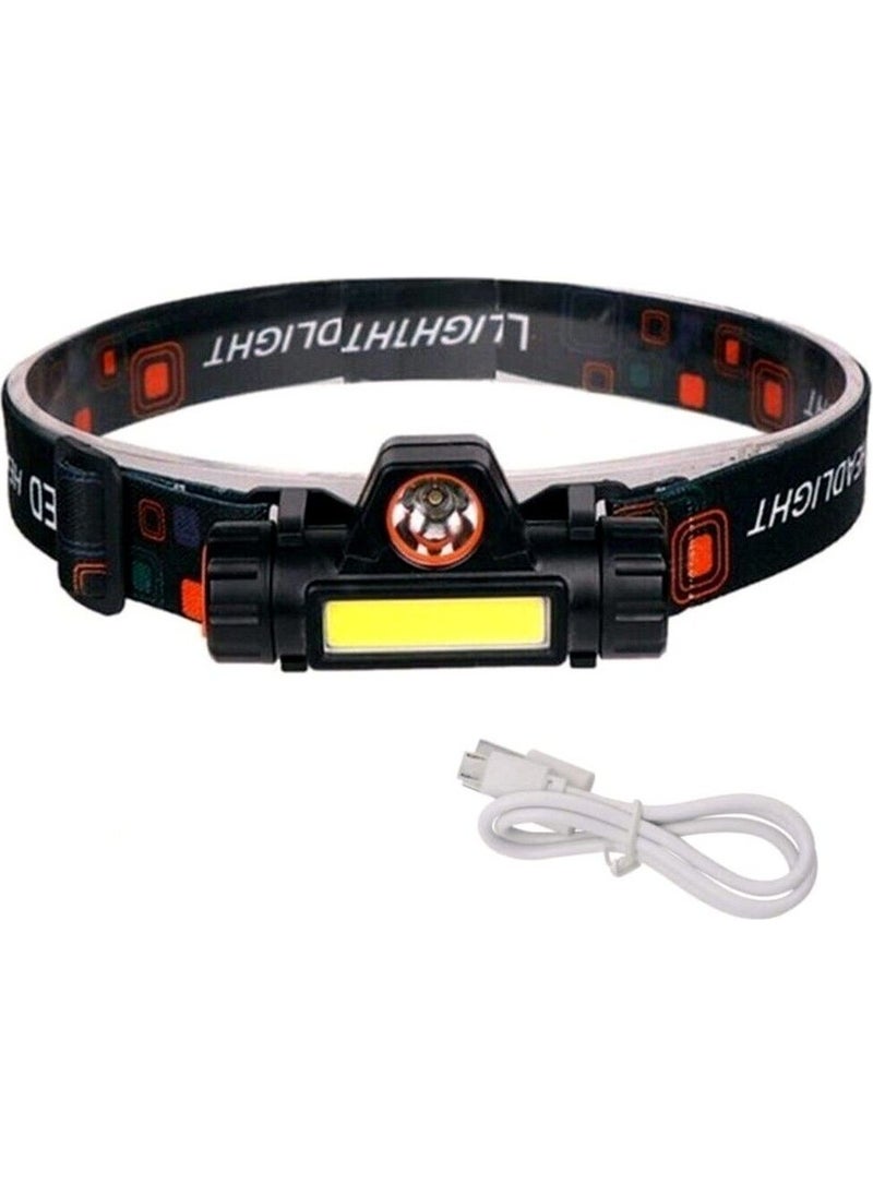 Powerdex Super Bright Cob LED 1000 Lumen Rechargeable Head Flashlight, Head Lamp  - Image 1