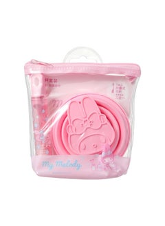 Miniso Keep your bathroom essentials organized with this My Melody foldable toothbrush and matching bathroom cup. 