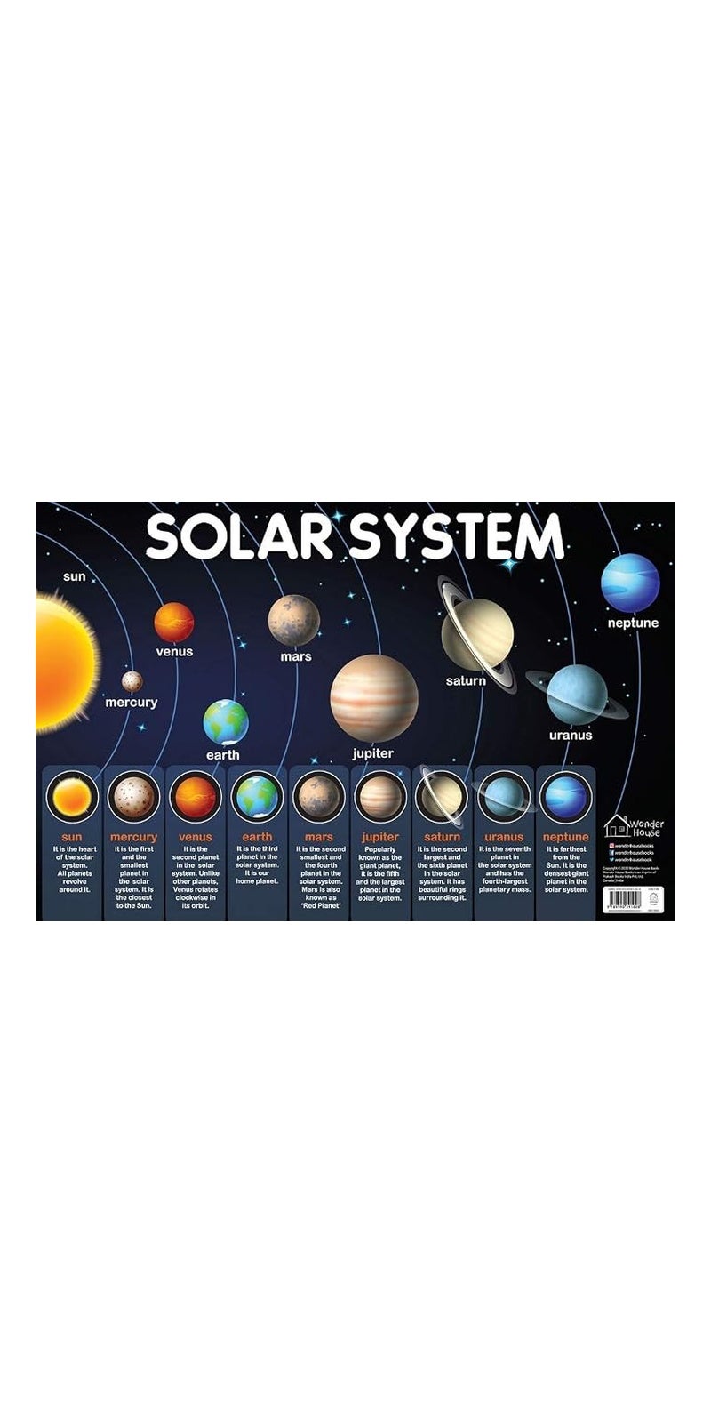 Solar System - My First Early Learning Wall Chart (19 Inches X 29 Inches)   | Published by Wonder House Books | Wall Chart