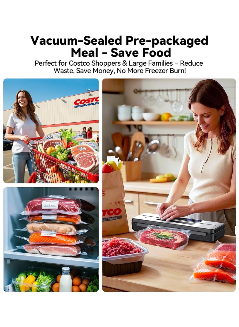 جوبيلين جهاز تفريغ الهواء، جهاز ختم الطعام التلقائي، نظام إغلاق الهواء لتفريغ الطعام لتخزين الطعام وحفظ الطعام وأوضاع الطعام الجافة والرطبة - Image 3