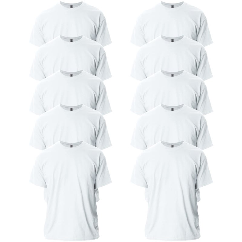 Gildan Adult Ultra Cotton T-Shirt, Style G2000, Multipack, White (10-Pack), 3X-Large - Image 1