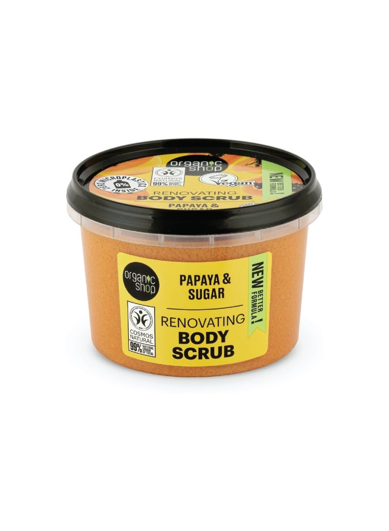 Organic Shop سكراب الجسم المجدد من أوريغانيك شوب - بابايا، 250 مل - Image 1