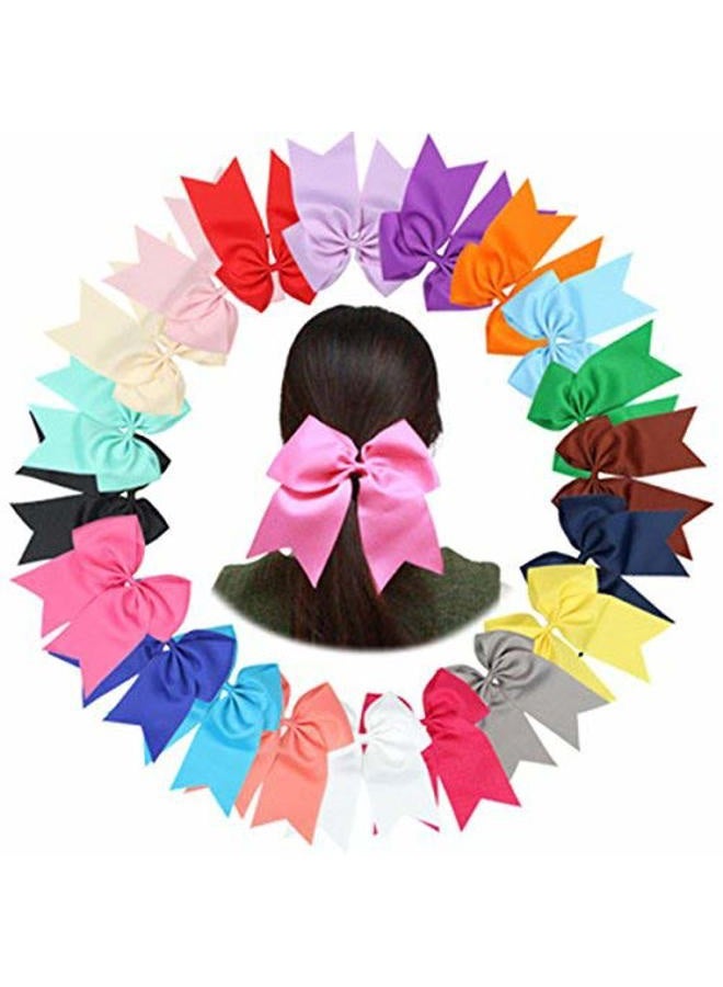 ZOONAI Women Teen Girls Large Classic Hair Accessories Big Hair Bow Ponytail Holder Hair Tie (Blue) - Image 4