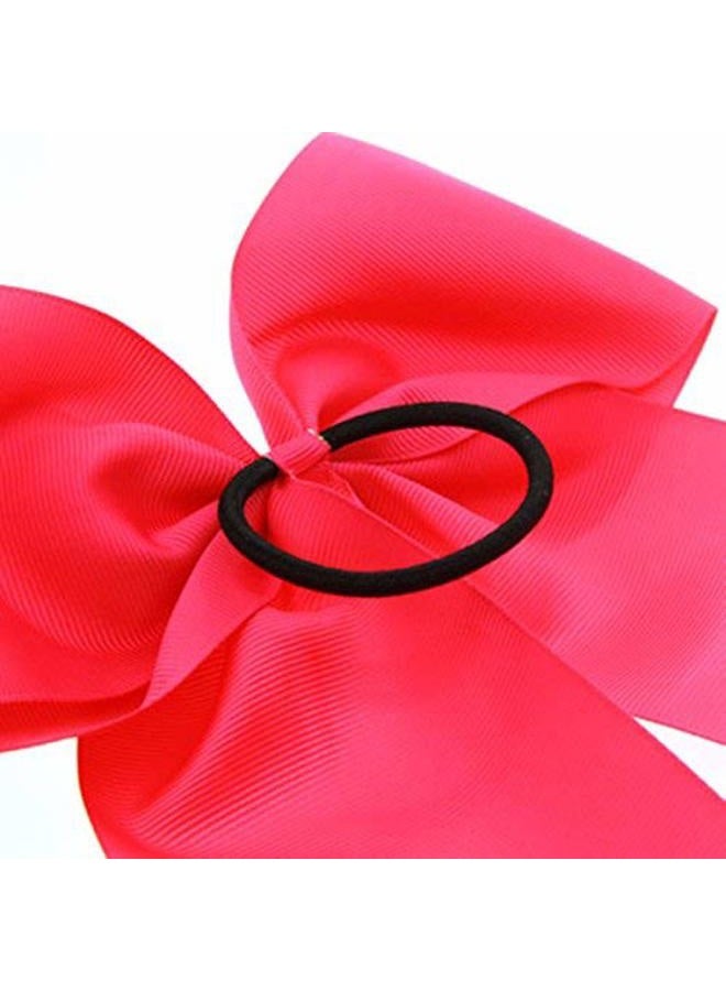 ZOONAI Women Teen Girls Large Classic Hair Accessories Big Hair Bow Ponytail Holder Hair Tie (Blue) - Image 2