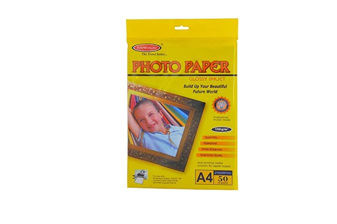 Bambalio BPG 150-50(Classic), A4 Size, 150 GSM, 50 Sheets Glossy Photo Paper - Image 1
