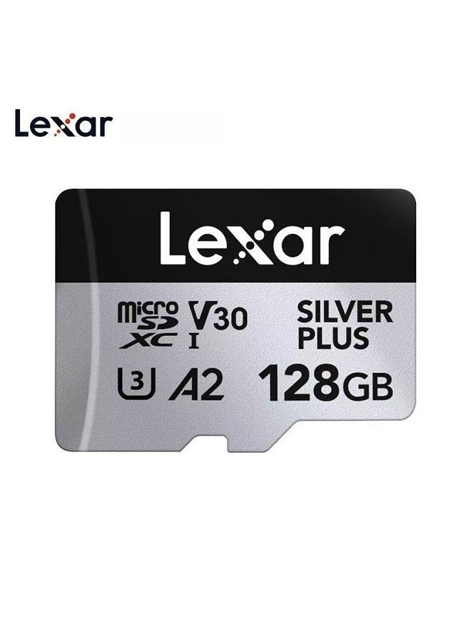 Lexar Silver Plus 128GB Memory Card, High-Speed Performance, Compatible With DJI Drones, Action Cameras, Tablets, Dashcams, And More. - Image 1