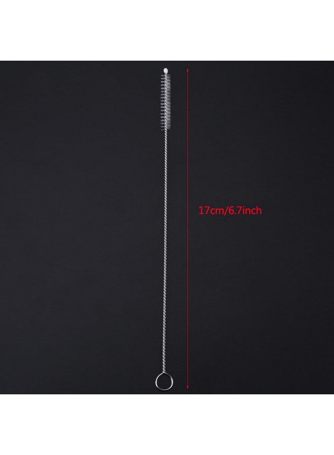 Fdit 20Pcs Stainless Steel Baby Milk Feeding Bottle Brush Long Handle Firm Bristles Water Cup Straws Bottle Cleaner360 Degree Rotating - Image 2