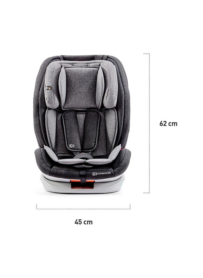 Kinderkraft - مقعد سيارة Oneto3 مع نظام Isofix - أسود ورمادي - Image 1