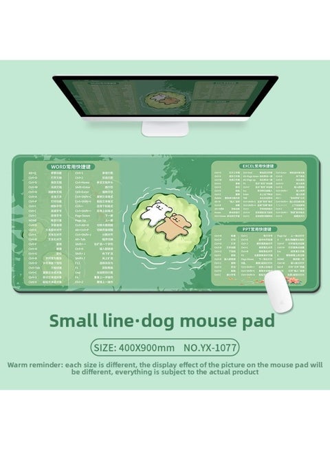 Home Office Desktop Extension Pad Laptop Keyboard Hand Pad Small Fresh Mouse Pad Shortcut Key Complete Book-Color:300x800mm5mm-Pattern:Yx-1077【lying Flat, Lying Flat】