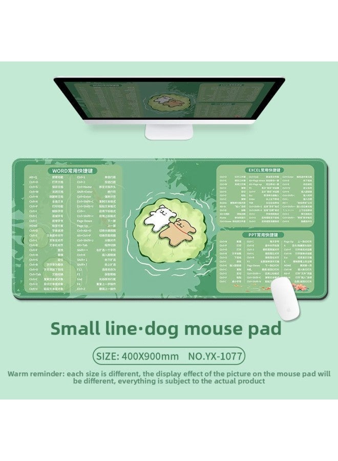 Home Office Desktop Extension Pad Laptop Keyboard Hand Pad Small Fresh Mouse Pad Shortcut Key Complete Book-Color:300x800mm5mm-Pattern:Yx-1077【lying Flat, Lying Flat】
