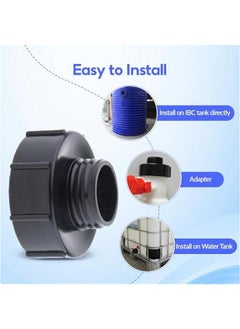 Generic IBC Tote Adapter, IBC Tank Fitting,Garden Hose Adapter,3 inch 100mm to 2 inch 50mm, Easy to Install  - Image 2