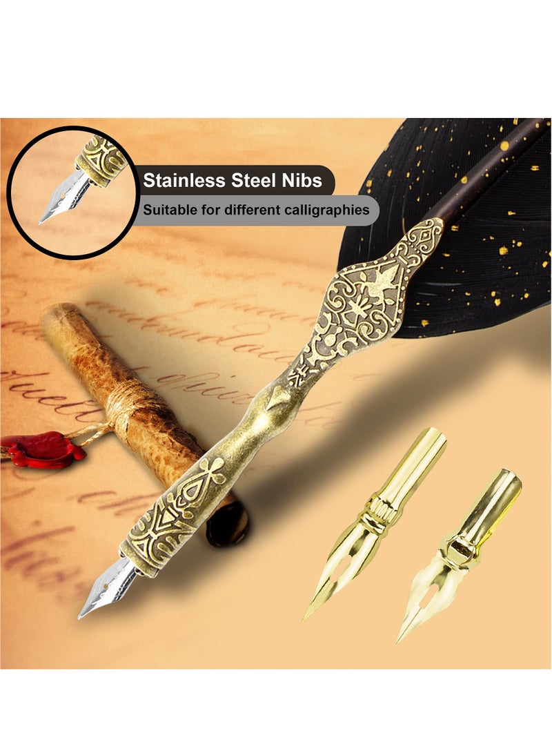 KASTWAVE Calligraphy Pen Set, Feather Pen, Calligraphy Pen Set, Quill And Ink Set, Calligraphy Set For Beginners, Feather Pen And Ink Set, Quill Pen And Ink Set, Quill Pen - Image 4