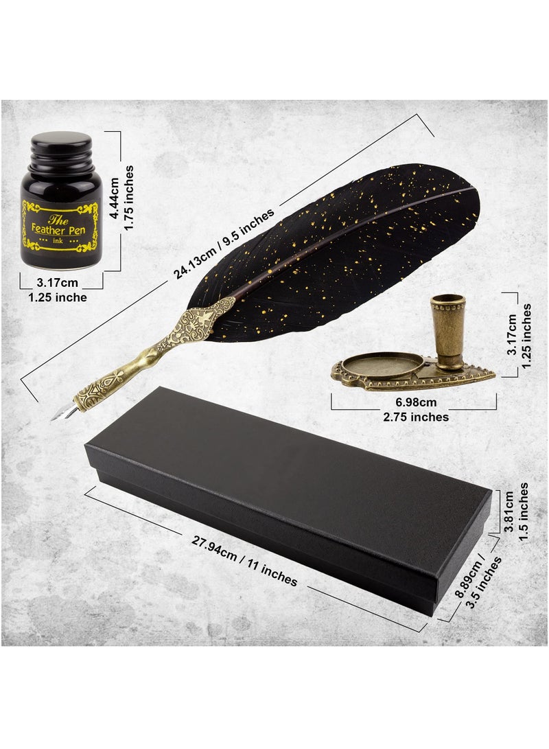 KASTWAVE Calligraphy Pen Set, Feather Pen, Calligraphy Pen Set, Quill And Ink Set, Calligraphy Set For Beginners, Feather Pen And Ink Set, Quill Pen And Ink Set, Quill Pen - Image 2
