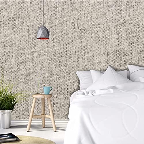 ELTON Cream Fabric Textured Self Adhesive Waterproof Wallpaper Furniture Film Contact Paper for Table top,Furniture, Almirah Doors and Other DIY, Renovation Project (16x96 Inch, Cream Fabric) - Image 3
