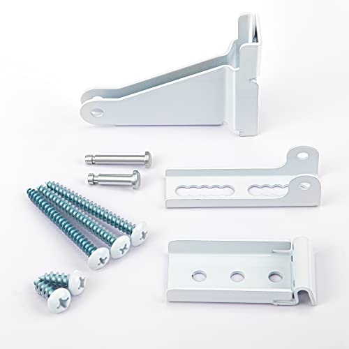 Dreyoo Storm Door Closer Kit Compatible with Andersen/Emco/Larson/40201/Pella, Screen Door Closer Replacement Parts with Brackets, Mounting Screws and Pins(White) - Image 1