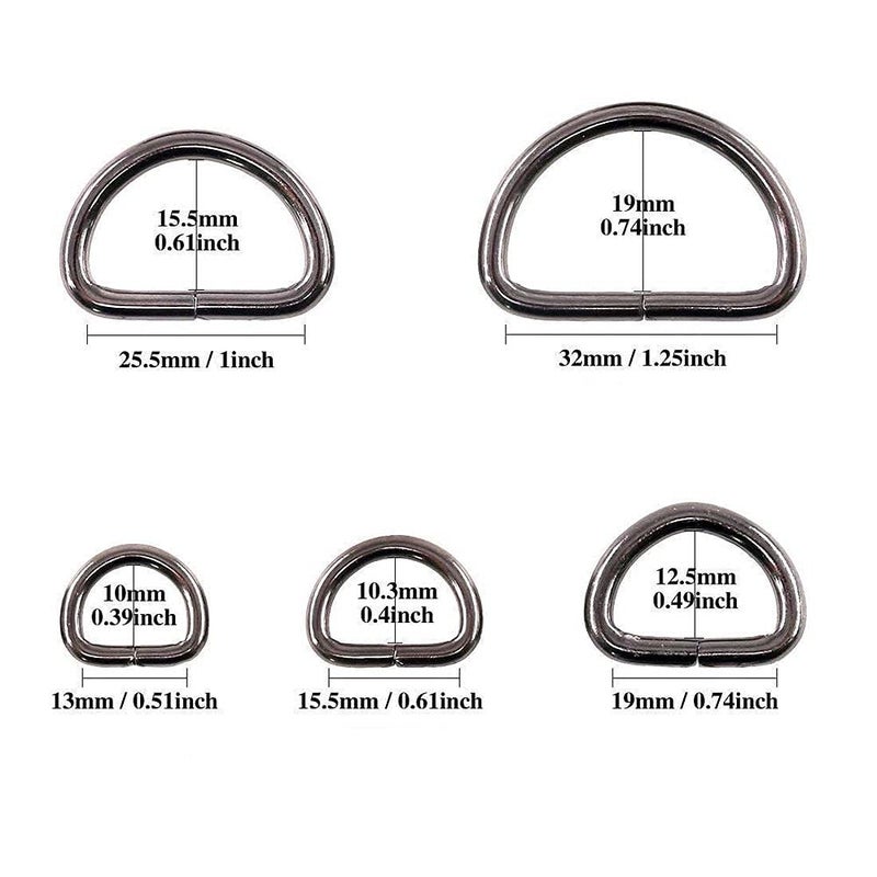 DIY Crafts DIY MultiPurpose CTDIYHI31081 Metal D Ring SemiCircular D Ring for Hardware Bags Ring Hand Accessories 44198 inch 44324  - Image 2