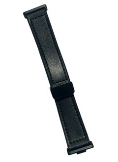 Watch Compatible with Huawei Watch Fit 3 Magnetic Watch Band Soft Silicone Top Layer Woven Leather Watch Band - Magnetic Closure Watch Band - Fashion and Stylish Strap - Men Women Black  - Image 1