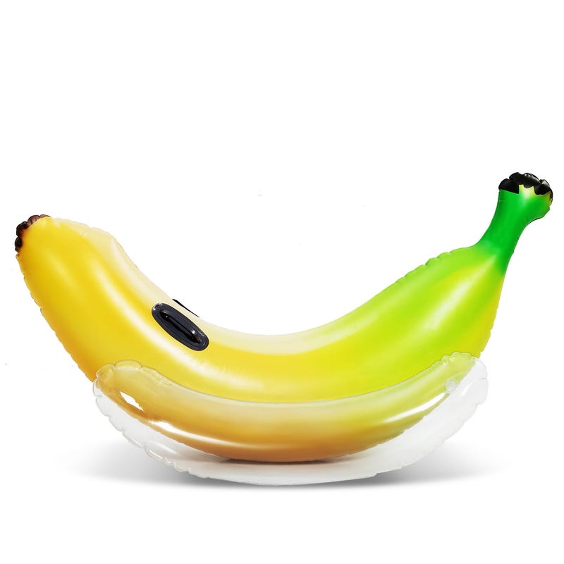 Sloosh Inflatable Banana Pool Float - Ride on Banana Pool Floats Funny Swimming Pool Party Decorations - Image 1