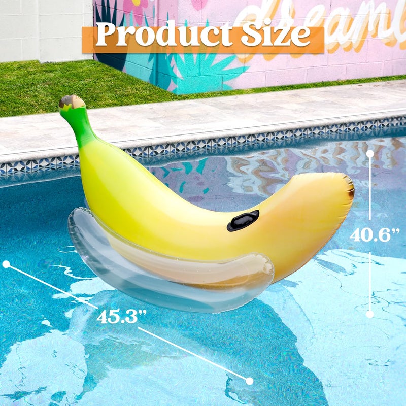 Sloosh Inflatable Banana Pool Float - Ride on Banana Pool Floats Funny Swimming Pool Party Decorations - Image 5