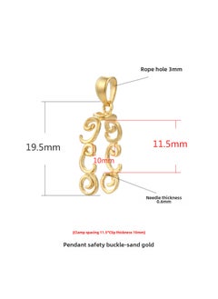 Generic S925 Silver Safe Buckle DIY Jade Amber Pendant Holder Sand gold clip distance 11.5 clip thickness 10mm 