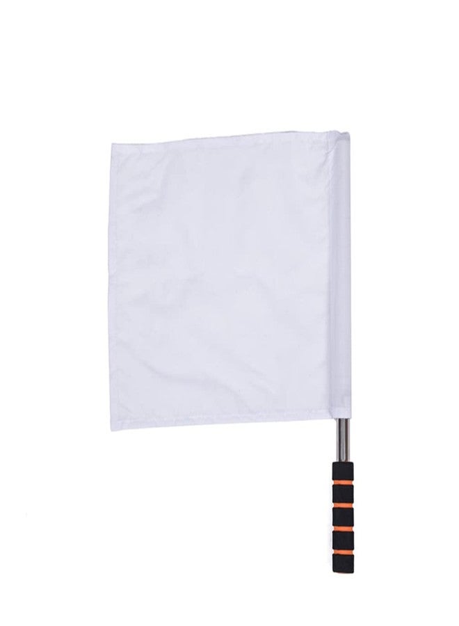 Sewroro 4pcs Sports Linesman Flags Referee Flag Flag Track and Field Events Flags with Stainless Steel Pole Stick (White) - Image 4