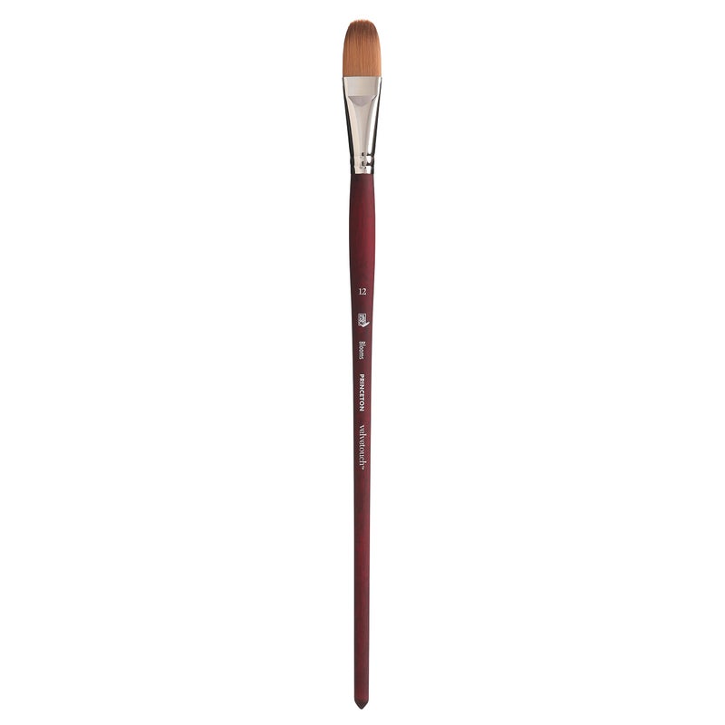 Princeton Velvetouch Jenna Rainey Blooms Brush, Long Handle, Size 12 - Professional Artist Brushes for Mixed Media, Acrylic, Oil - Image 1