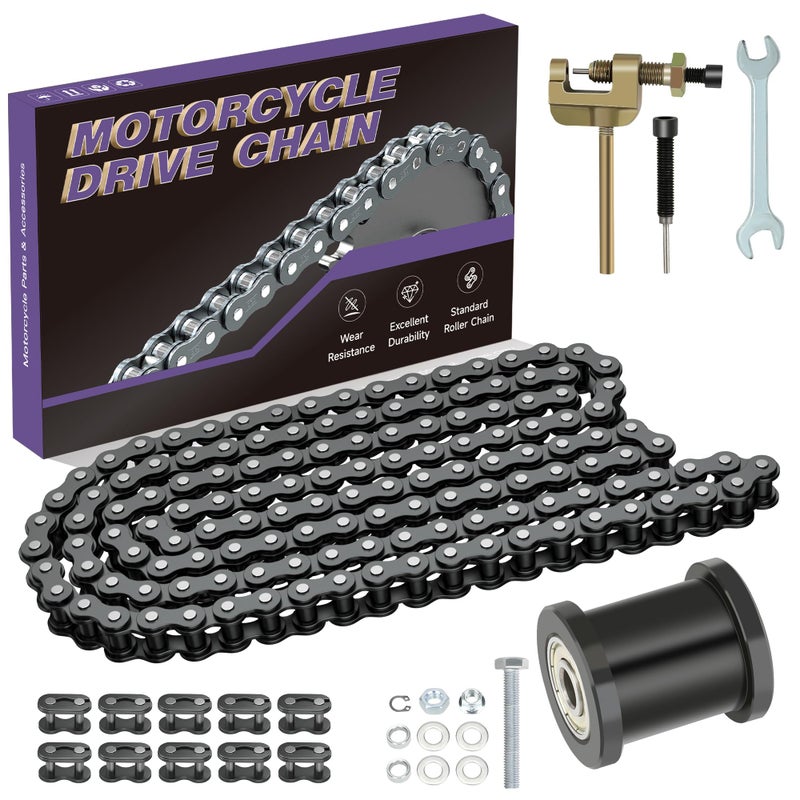CILOYU 35 Chain 140 Links Mini Bike Chain Tensioner Replacement for Coleman CT100U CC100X Baja Doodle Bug DB30 Predator 79cc 97cc 100cc Motovox MBX10 MBX11 Mega Moto MMB80 Mini Bike Go Kart Parts