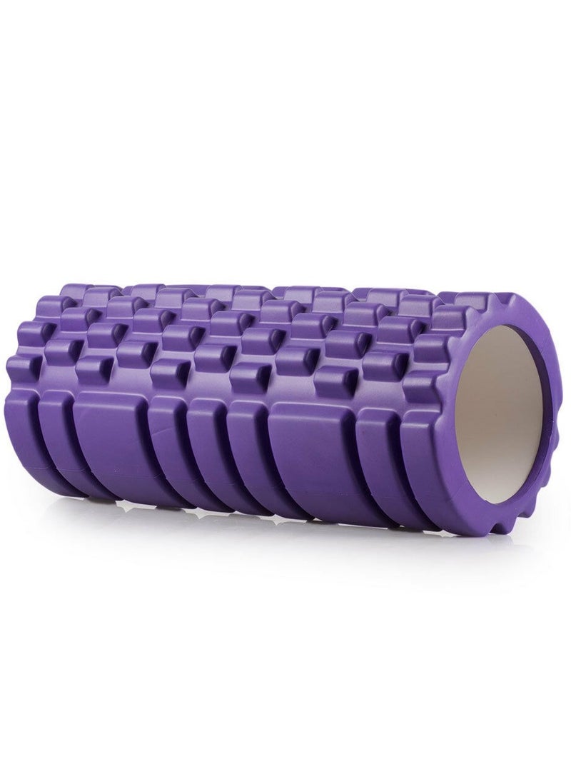 Generic Yoga Foam Roller for Deep Tissue Massage Muscle with Carry Bag, Purple - Image 3
