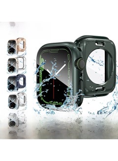 Generic Applicable To For Apple Watch Waterproof Case Protective Cover For Apple Watch Ultra Tempered Case Film Integrated S8/7/6-Color:Dark Green [two-in-one Waterproof Shell]]-Exterior Dimension:10th Generation 46mm  - Image 2