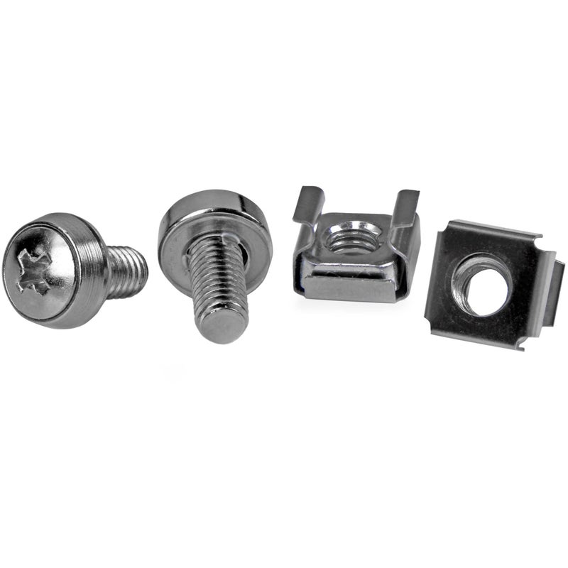 StarTech.com M6 Screws and Cage Nuts - 50 Pack - M6 Mounting Screws and Cage Nuts for Server Rack and Cabinet - Silver , TAA (CABSCREWM6) - Image 4