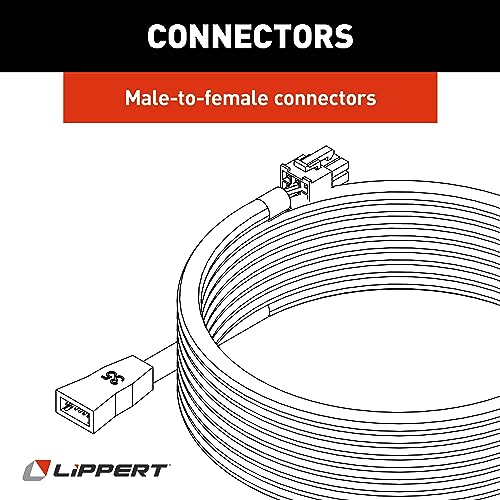 Lippert Components Lippert Replacement 35' Male-to-Female 6-Pin Controller-to-Motor Harness for In-Wall RV Slide-Out Systems, Exact-Match Connectors, Fits 5th Wheel RVs, Travel Trailers, Motorhomes - 238992 - Image 5