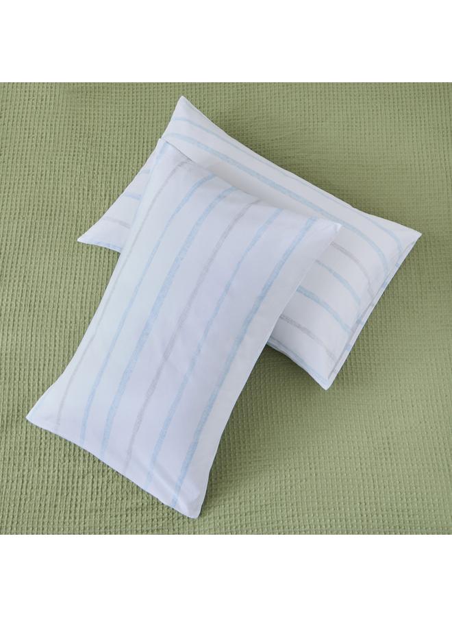 Aurora Jason 2-Piece Printed Cotton Pillow Cover Set - 50x75 cm