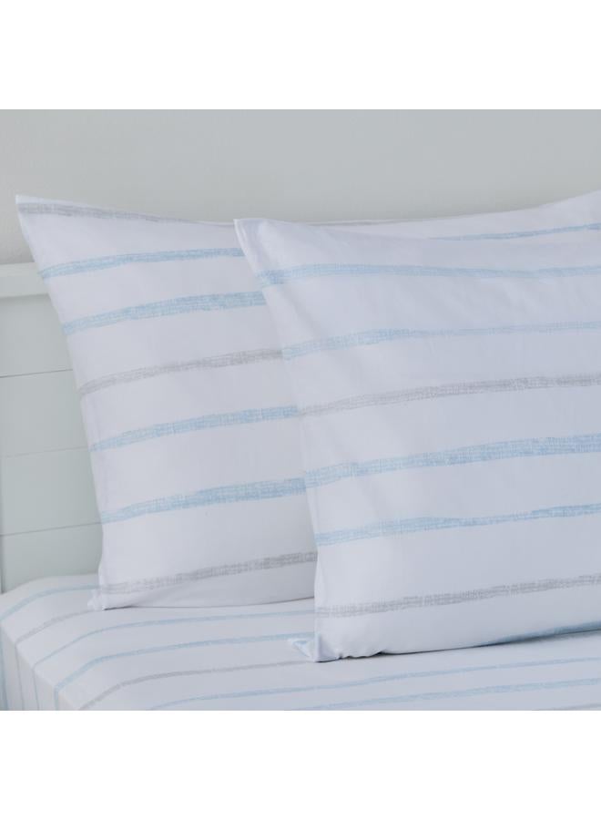 Aurora Jason 2-Piece Printed Cotton Pillow Cover Set - 50x75 cm