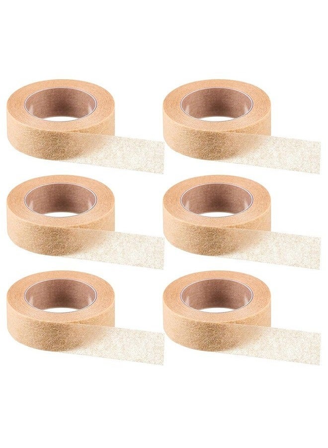 Generic 6 Rolls Flexible Skin Tape Breathable Nose Tape Self Adhesive Gauze Tape for Wound Injuries Swelling Sports, Beige (0.5 in x 10 Yd)  - Image 1